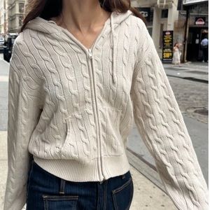 Brandy Melville Knit Hoodie Sweater